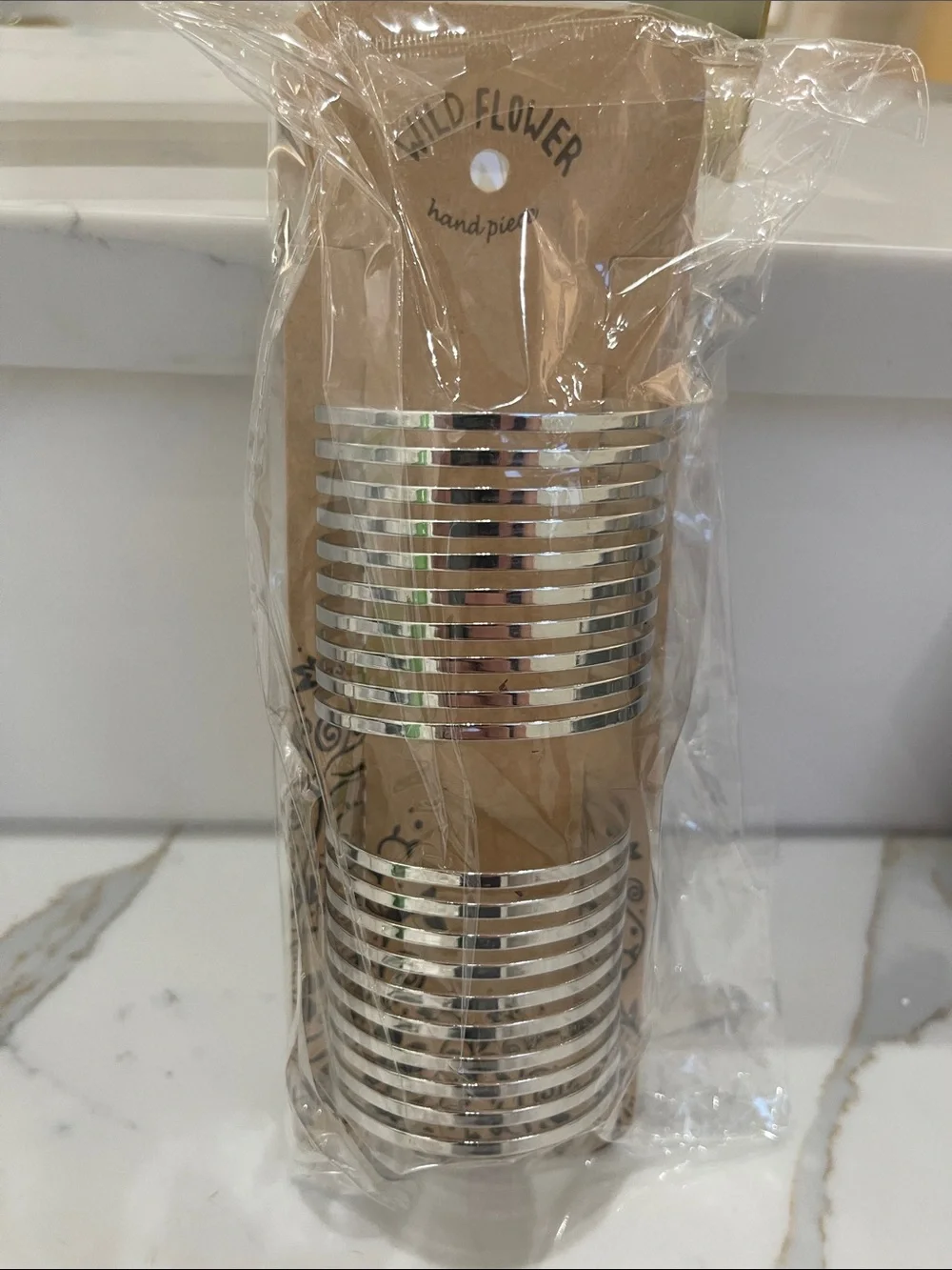 Wildflowers Silver Napkin Rings Set